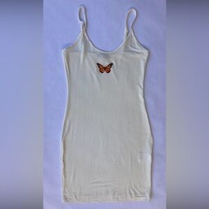 💟SHEIN Cream Fitted Tank Dress